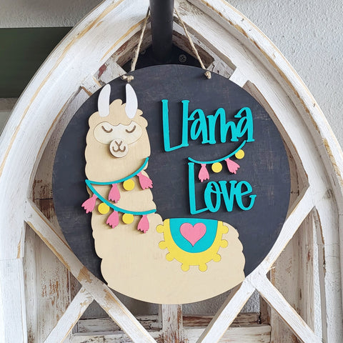 DIY Llama Round Hanger