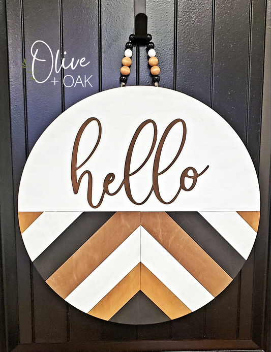 DIY Boho Hello Door Hanger