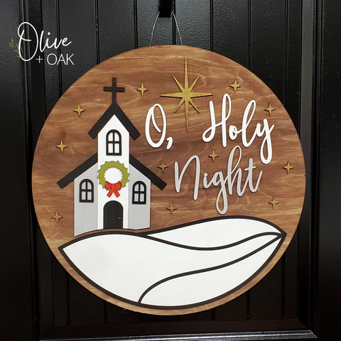 DIY O Holy Night Door Hanger