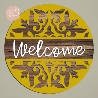DIY Ornate Welcome Door Hanger