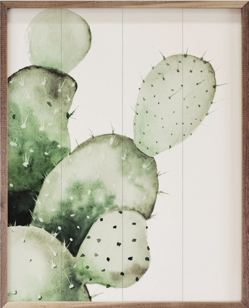 Watercolor Cactus Framed Sign 16x20