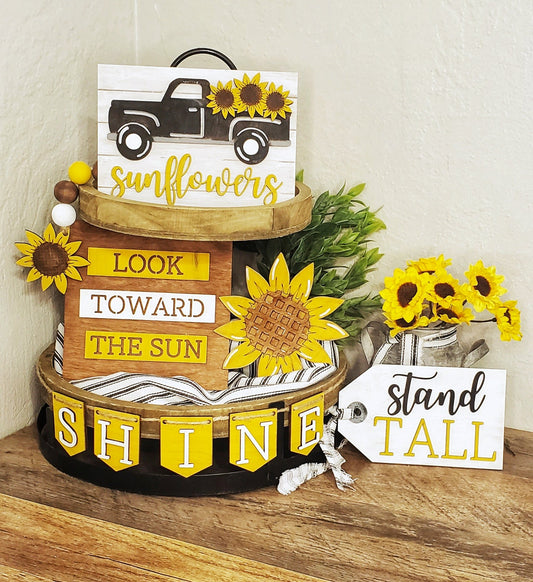 DIY Sunflower Tier Tray Set