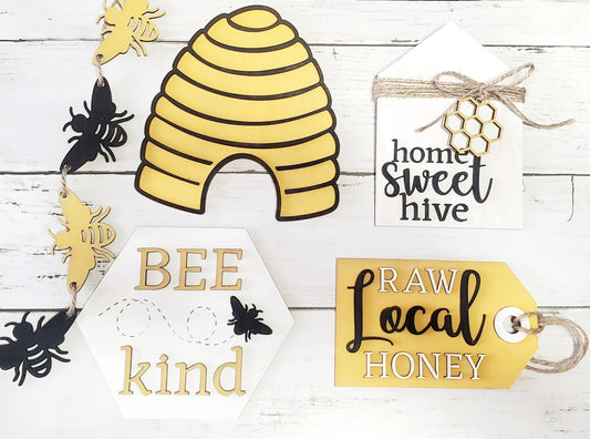 DIY Honey Bee Tier Tray Set