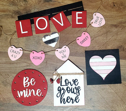 DIY Valentie's Day Sweetheart Tier Tray Set