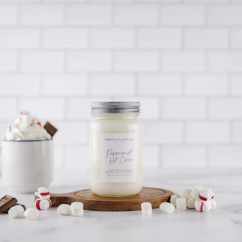 Peppermint Hot Cocoa - Smith Candle Co. 16 oz Candle