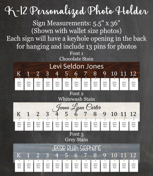K-12 School Photo Sign