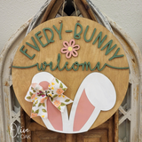 DIY Every Bunny Welcome Door Hanger