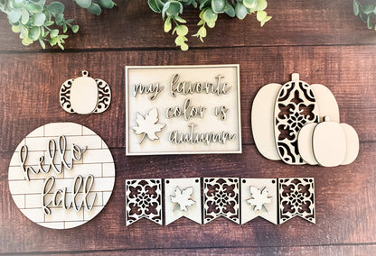 DIY Ornate Fall Tier Tray Set