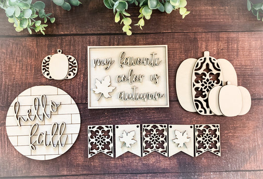 DIY Ornate Fall Tier Tray Set