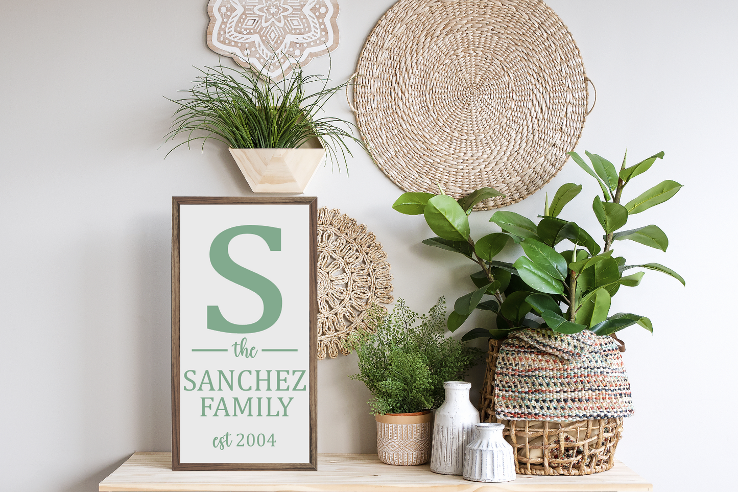 DIY Family Established Framed Sign