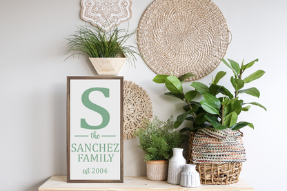 DIY Family Established Framed Sign